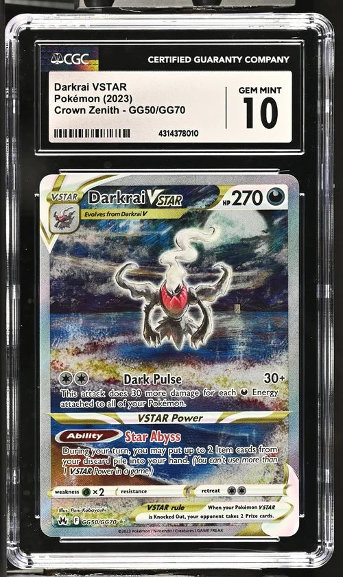 CGC Gem Mint 10 Darkrai VSTAR Crown Zenith